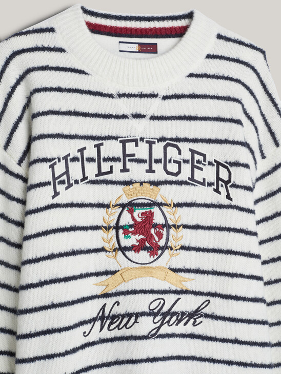 Breton Stripe Crest Relaxed Jumper