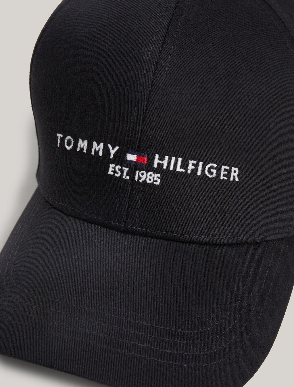 Tommy Hilfiger Established Organic Cotton Baseball Cap, Black, hi-res