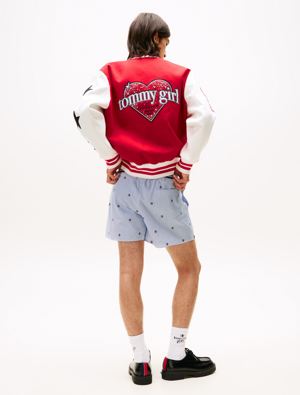Tommy Girl Loose Ithaca Stripe Star Embroidery Shorts, Ithaca, hi-res