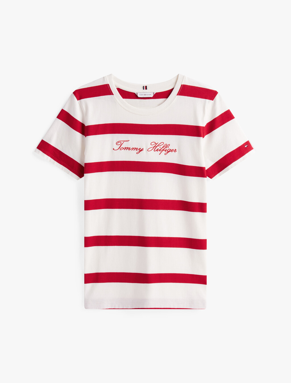 Script Logo Stripe T-Shirt, Breton Stp Iovry / Med Red, hi-res