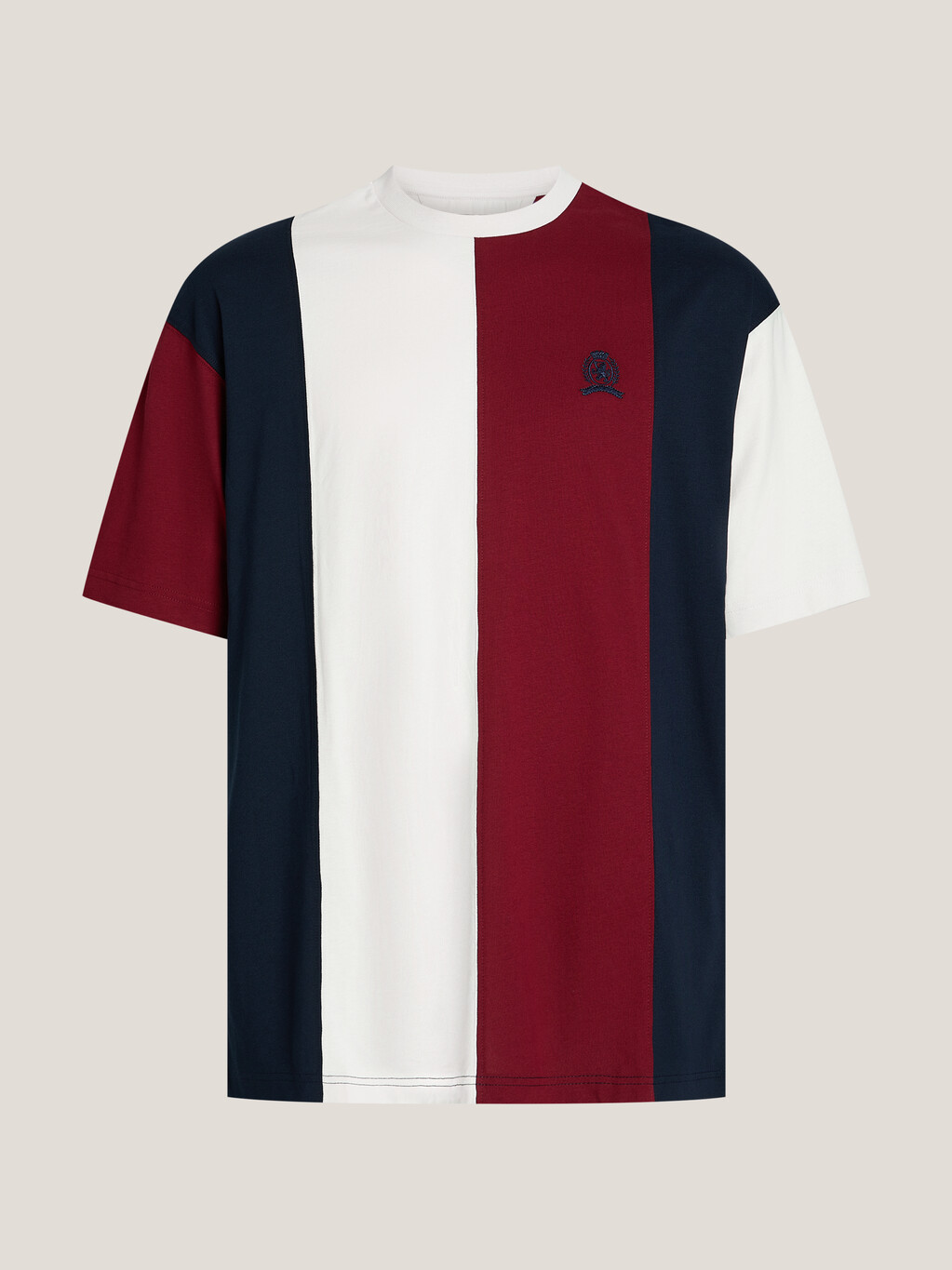 Crest Panelled T-Shirt, Multi, hi-res