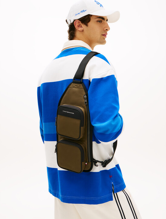 Metal Logo Crossbody Sling Bag