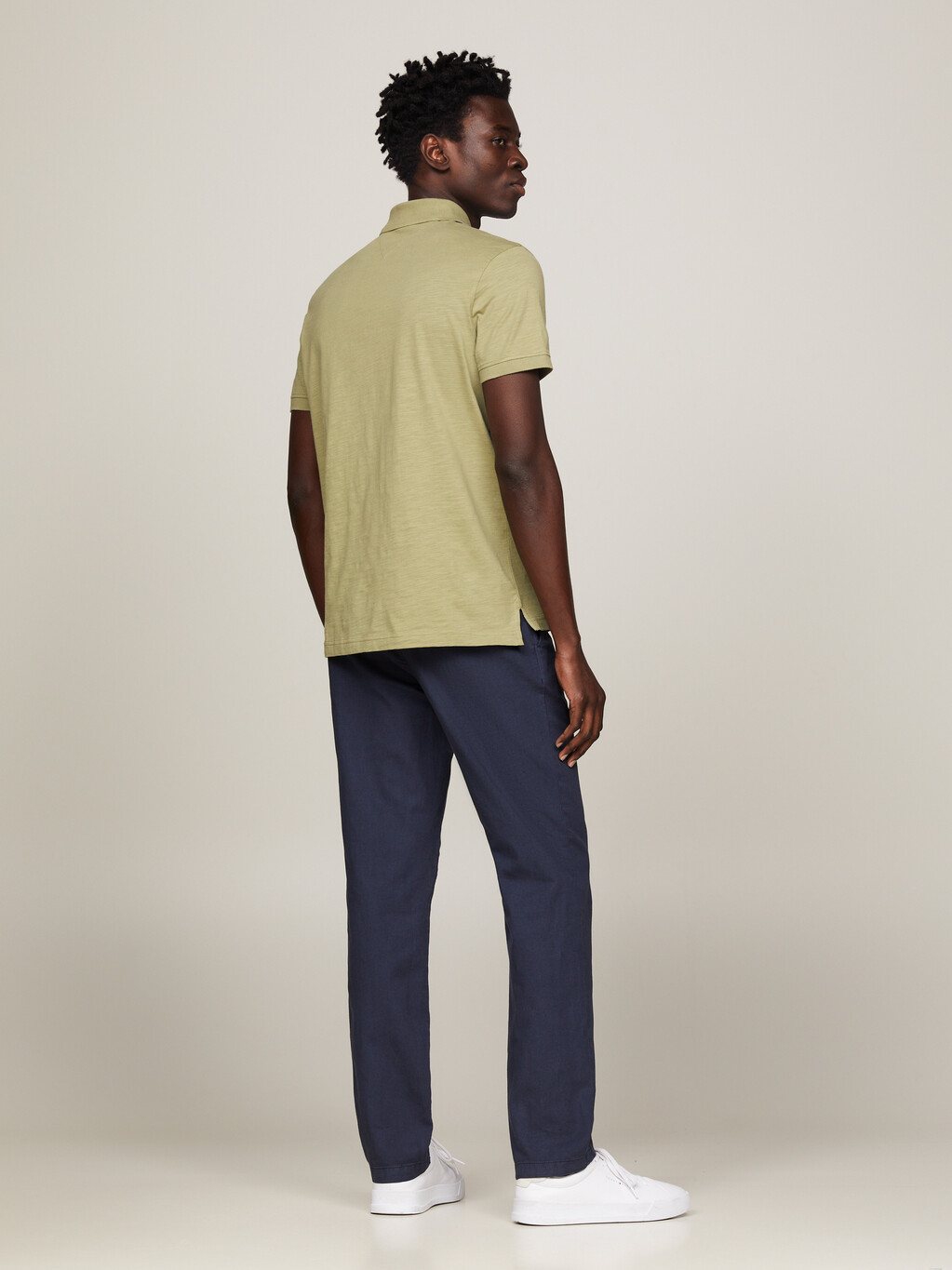 Palm Print Regular Fit Polo, Faded Olive, hi-res