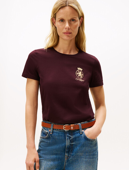 TH Crest Embroidery Crew Neck T-Shirt