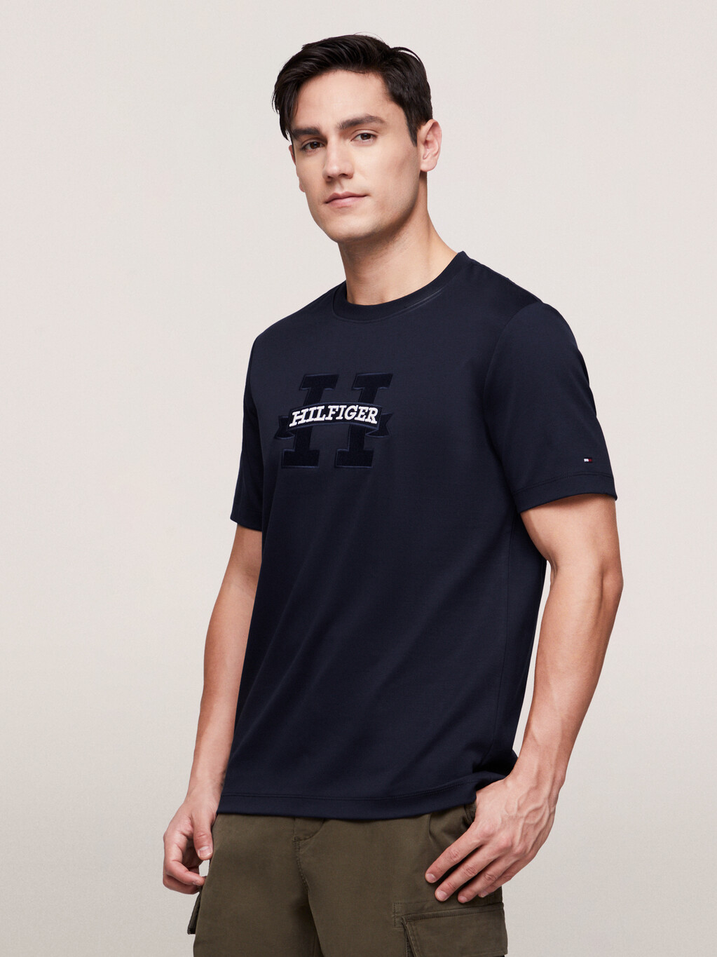 Hilfiger Scroll Logo Graphic T-Shirt, Desert Sky, hi-res