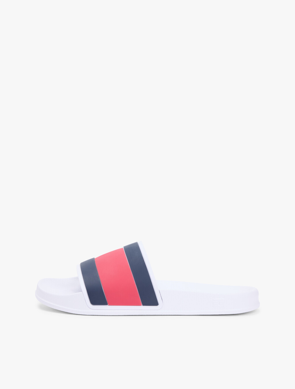 Flag Strap Pool Slides, White, hi-res