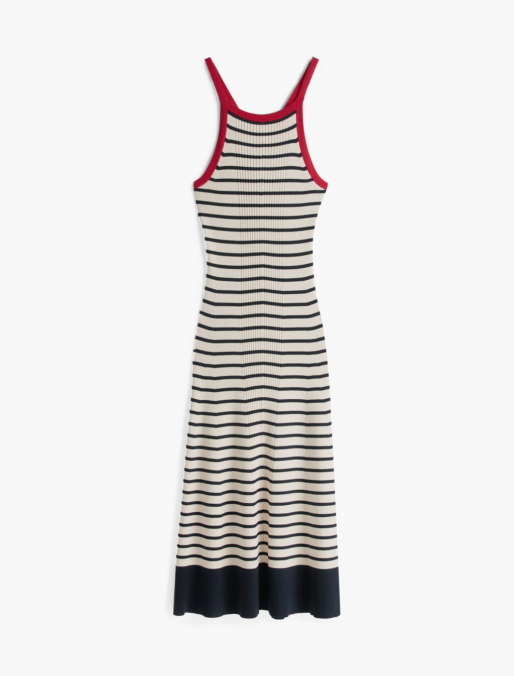 The Sofia Capsule Knit Stripe Maxi Dress, Dark Night Navy Stripe, hi-res