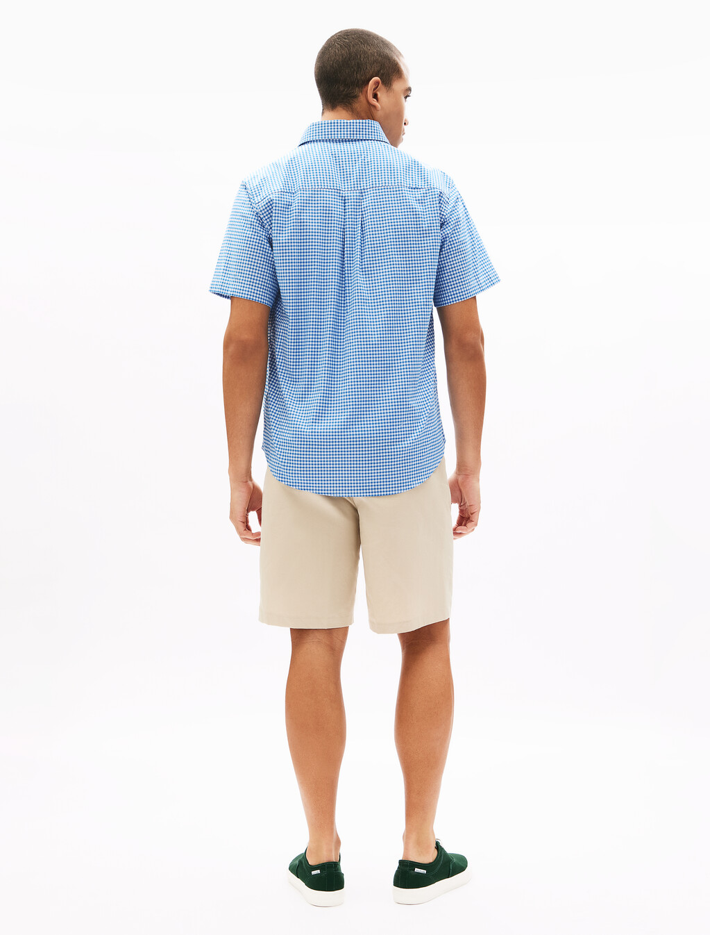 Oxford Gingham Short Sleeve Shirt, Shirt blue / Check, hi-res