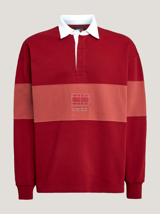 Tonal Panel Relaxed Rugby Shirt