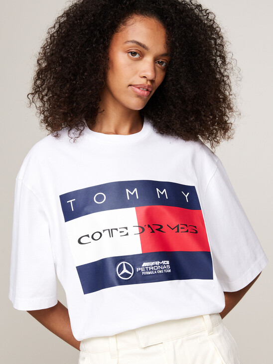 Tommy x Mercedes F1 x CR Flag Logo T-Shirt