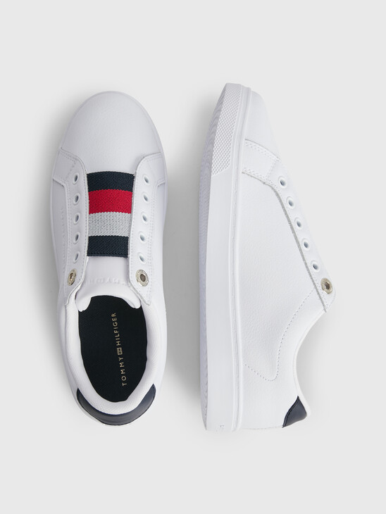 ESSENTIAL SLIP-ON LEATHER CUPSOLE TRAINERS