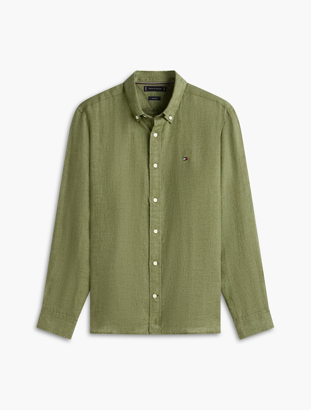 Asia Fit Pigment Dyed Shirt, Dark Artichoke, hi-res
