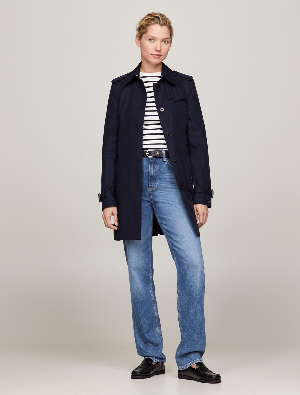 Heritage Single Breasted Trench, MIDNIGHT, hi-res