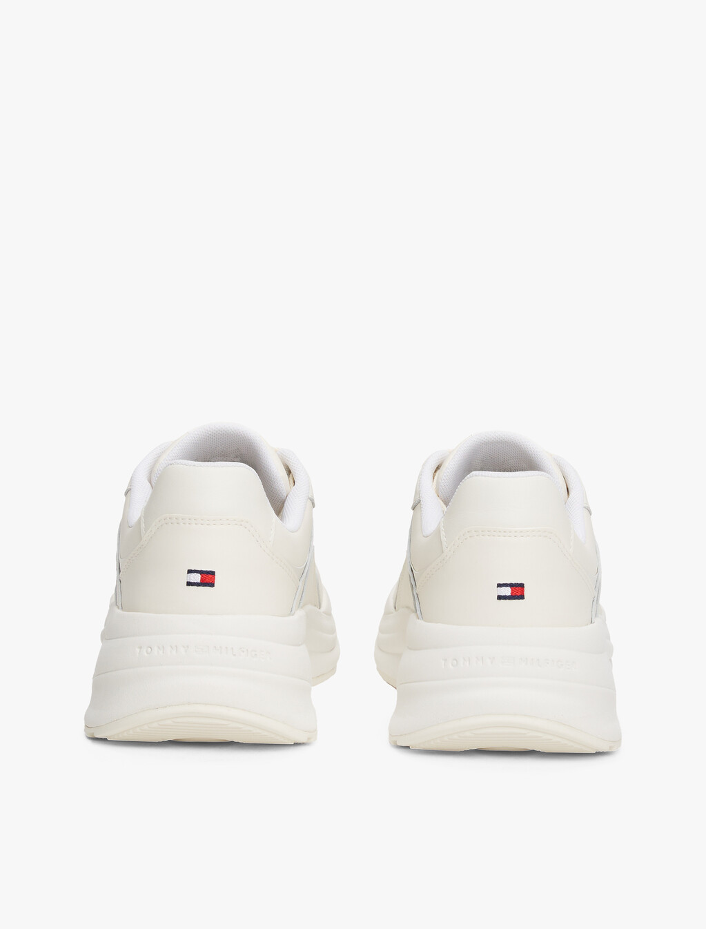 Leather Chunky Trainers, Ivory, hi-res