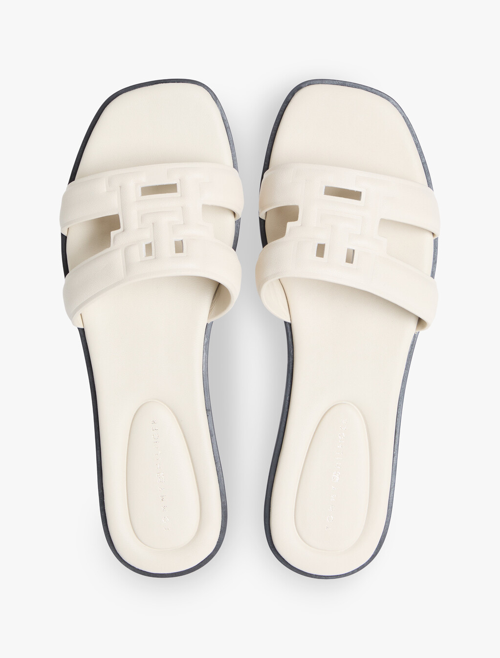 Leather TH Monogram Strap Mules, Classic Beige, hi-res