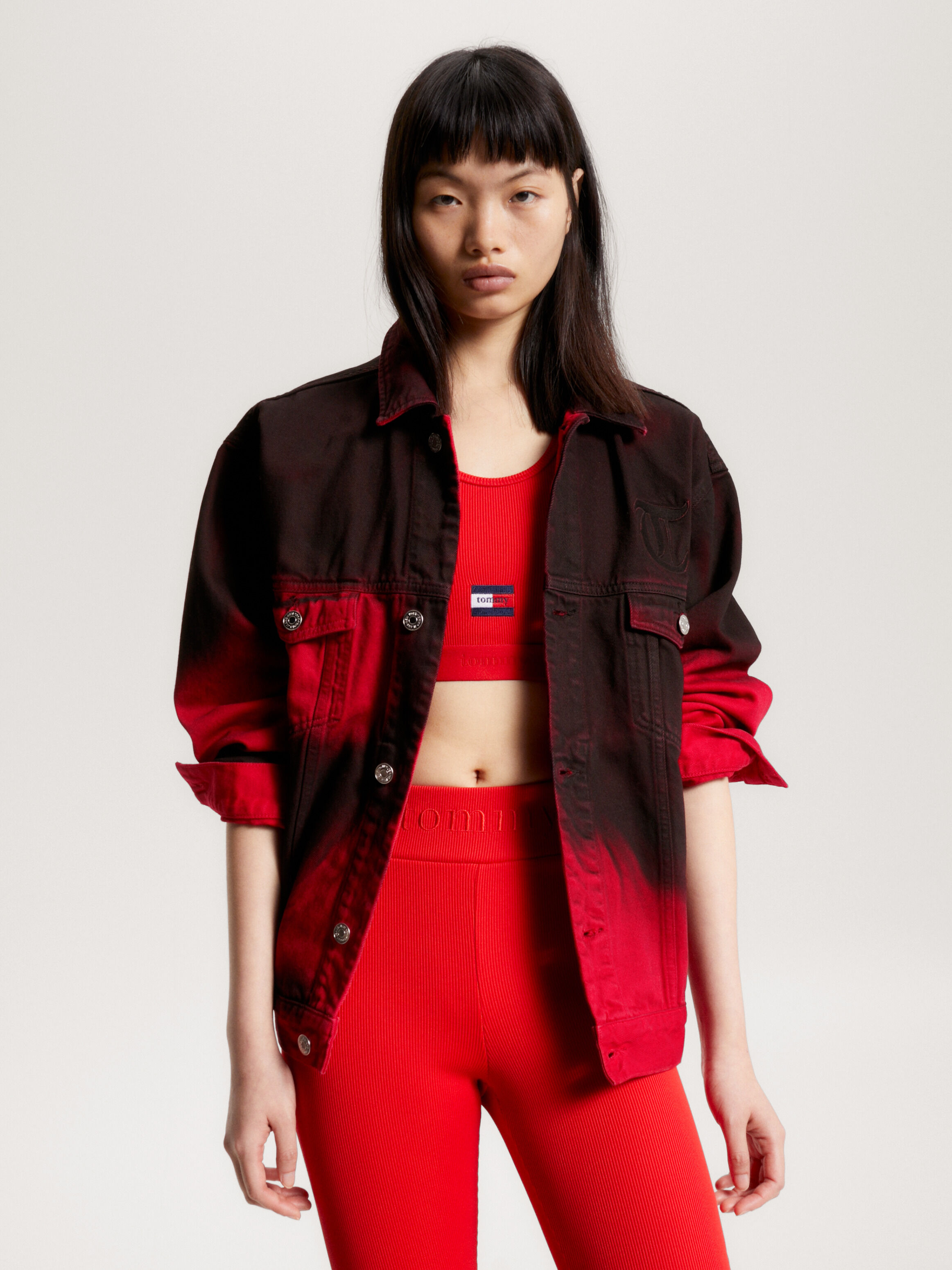 Mens cropped denim on sale jacket