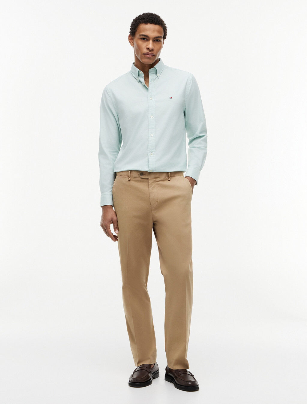 Asia Fit Lightweight Solid Oxford Shirt, Crushed Mint, hi-res
