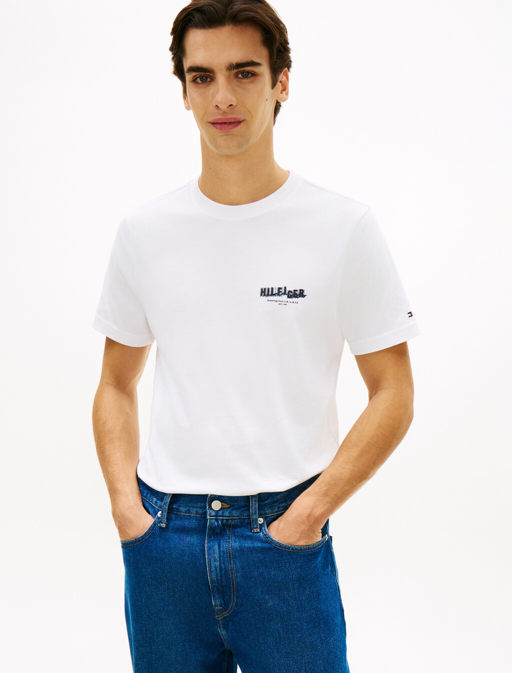Photo Print Hilfiger T-Shirt, White, hi-res