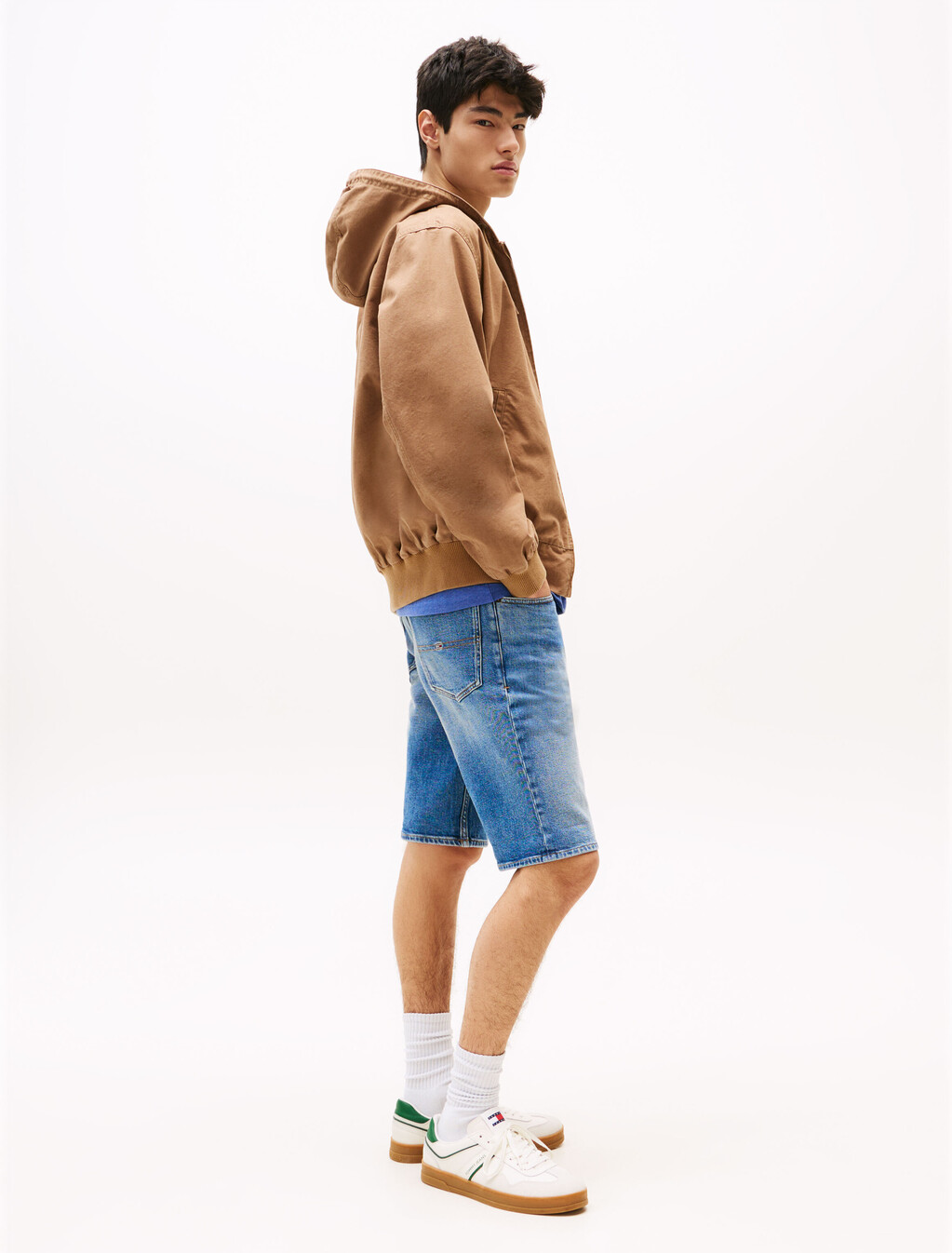 Ronnie Faded Slim Denim Shorts, Denim Medium, hi-res