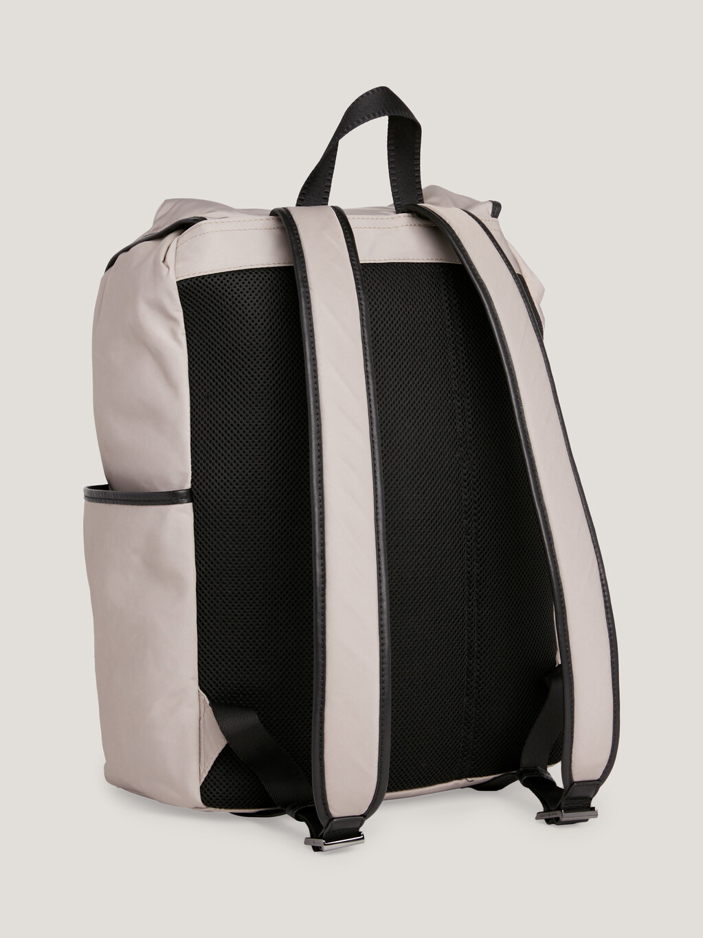 Flap Closure Logo Backpack, Smooth Taupe, hi-res