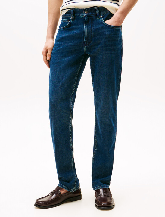 Denton Washed Straight Leg Jeans