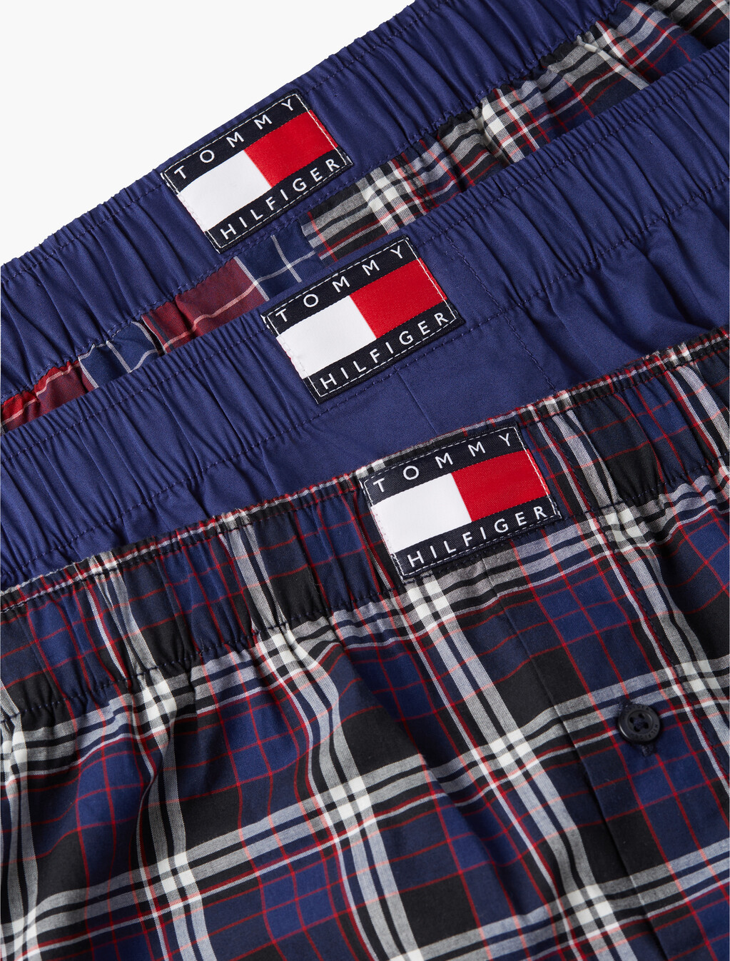 Woven Print Boxer 3 Pack, Nvy Gl St Pld/Blu Ink/Rd Gl Pld Cla, hi-res