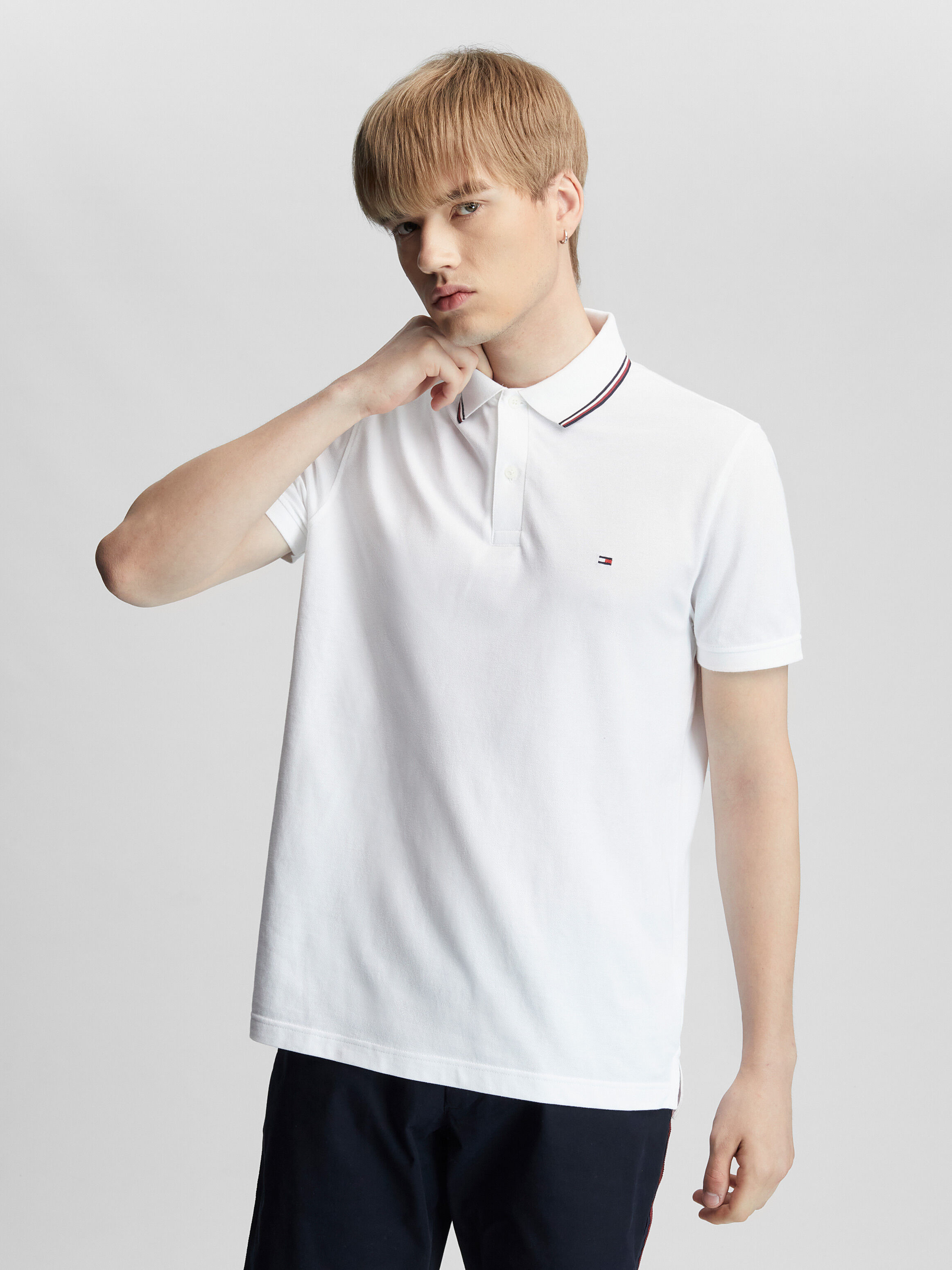 Tommy hilfiger store tipped polo shirt