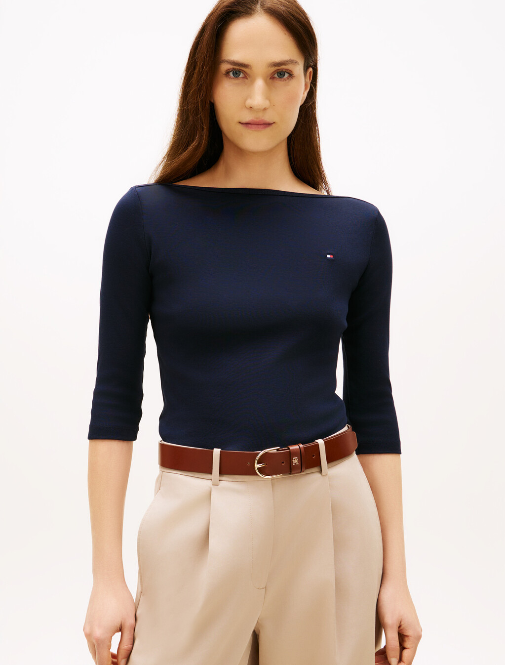 Three-Quarter Sleeve Boat Neck T-Shirt, Nos Desert Sky, hi-res