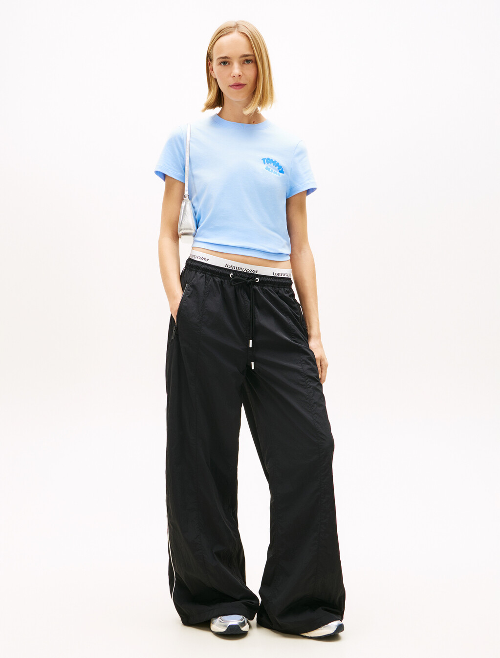 Bubble Logo Short Sleeve T-Shirt, Light Powdery Blue, hi-res