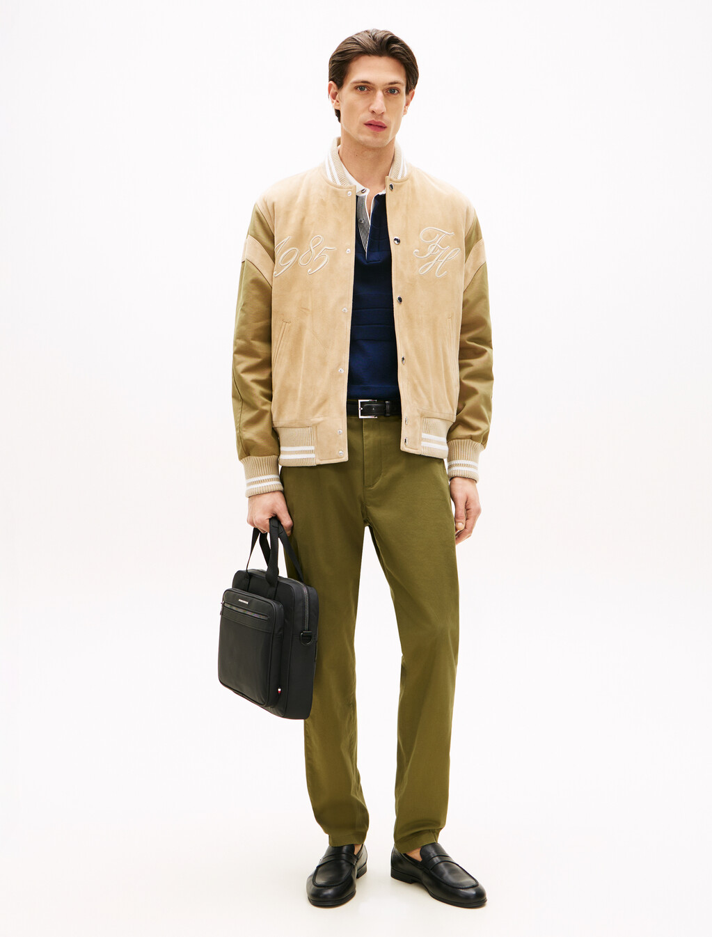 Metal Logo Laptop Bag, Black, hi-res