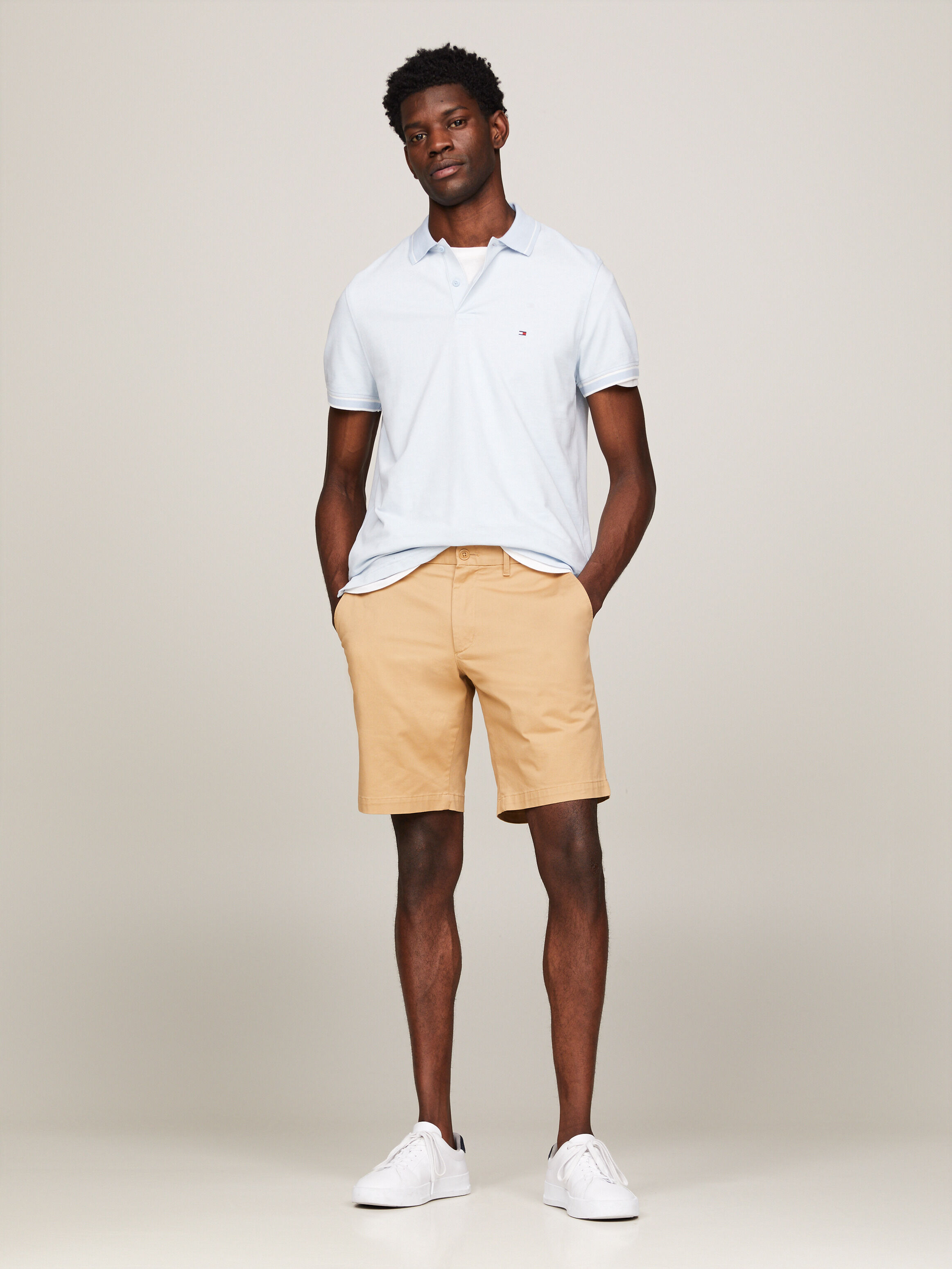 White polo and shorts online