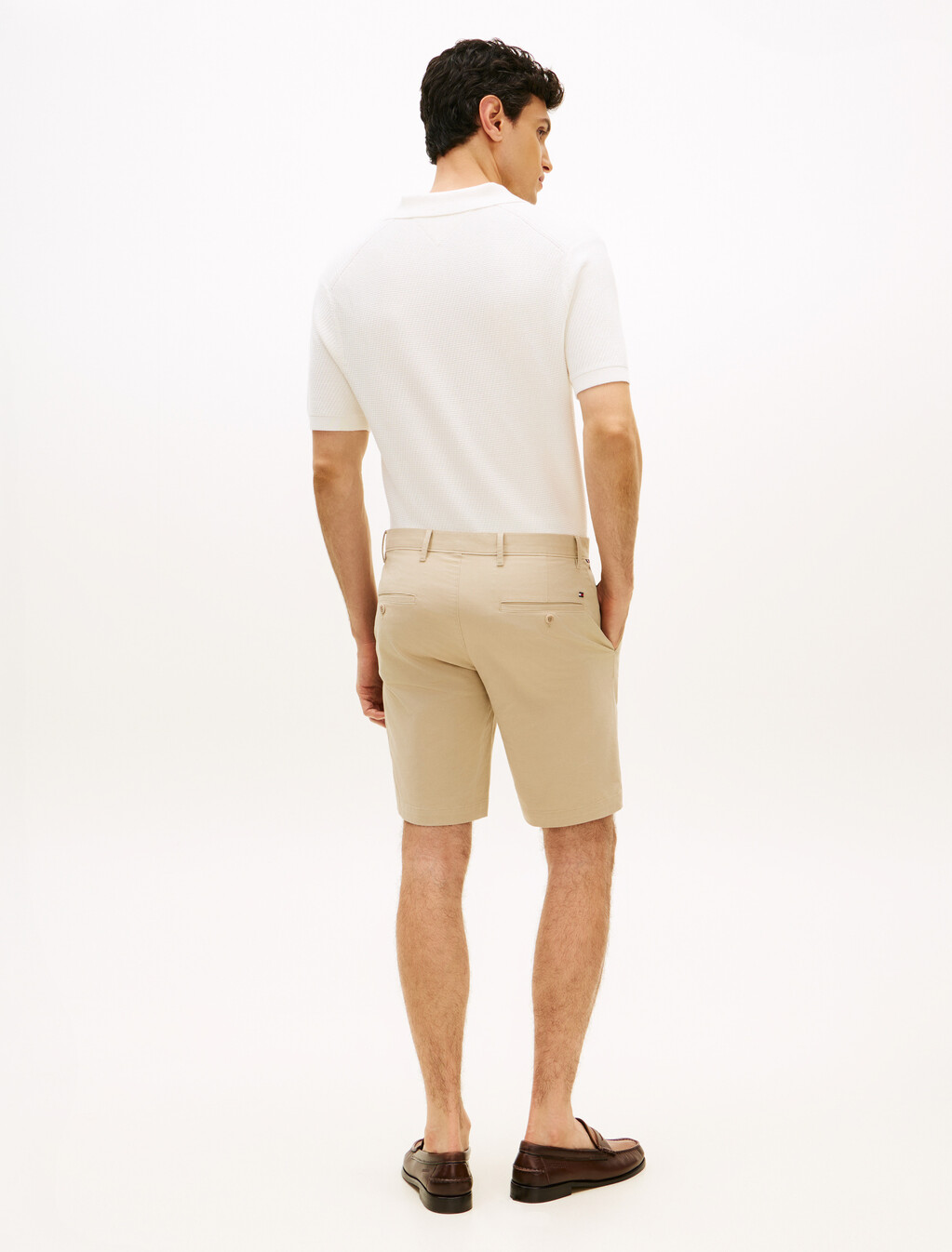Denton Belted Twill Slim 9.5" Inseam Shorts, Sandalwood, hi-res