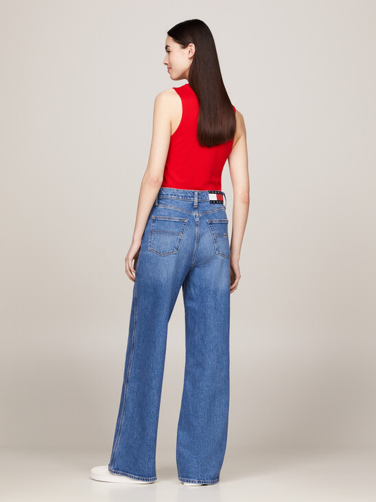 Claire High Rise Wide Leg Faded Jeans