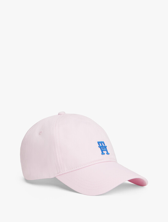 Contrast TH Monogram Baseball Cap, Light Pink Contrast TH Monogram Baseball Cap