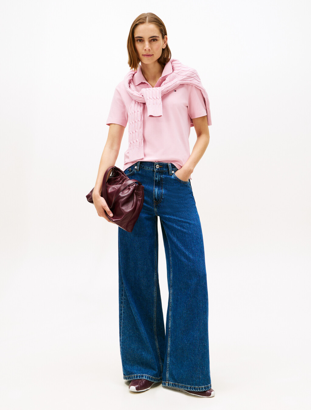 1985 Collection Flag Embroidery Regular Polo, Bonita Pink, hi-res