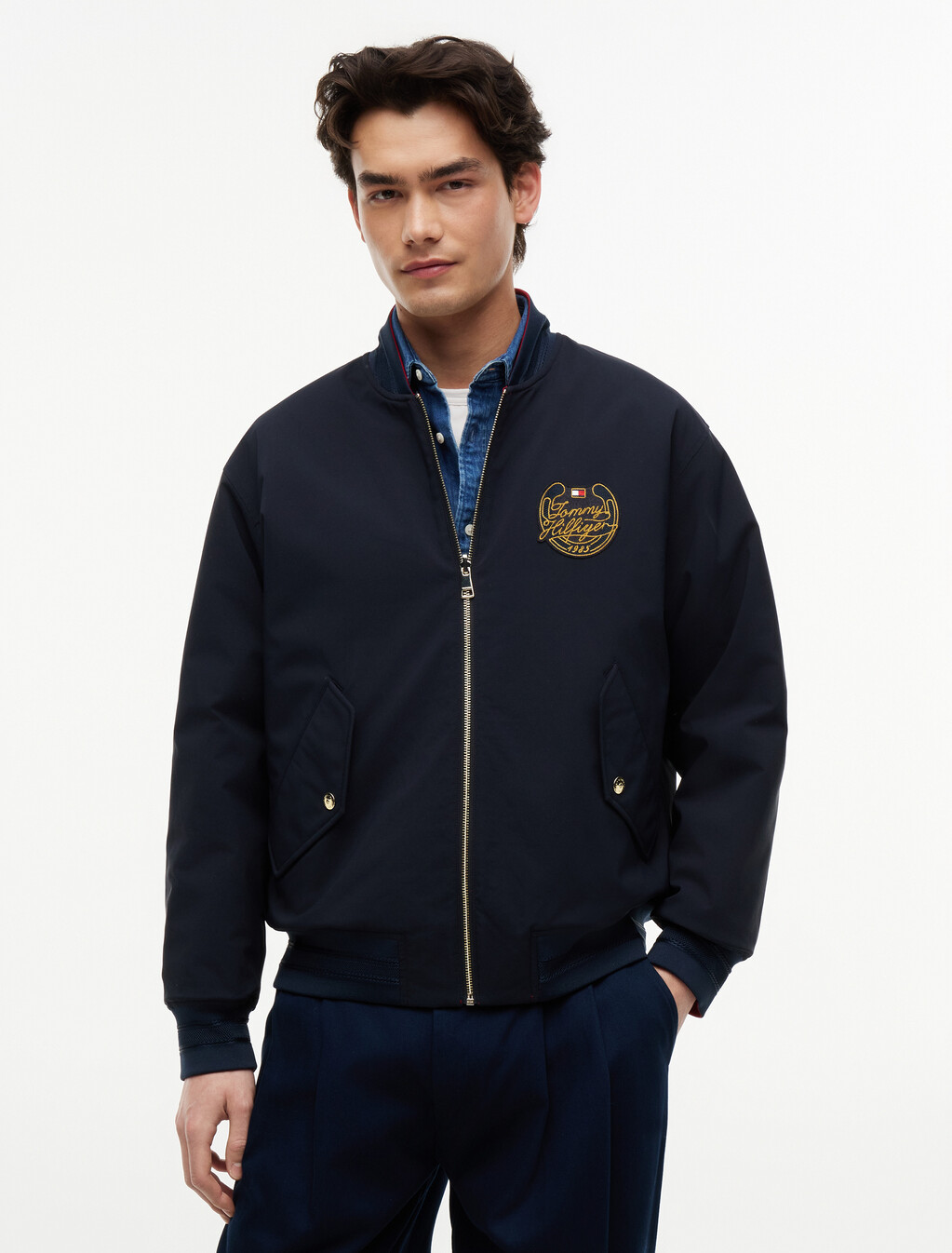 Lightweight Padded Reversible Bomber Jacket, Arizona Red, hi-res
