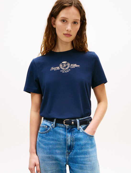 Lurex Varsity Regular Short Sleeve T-Shirt