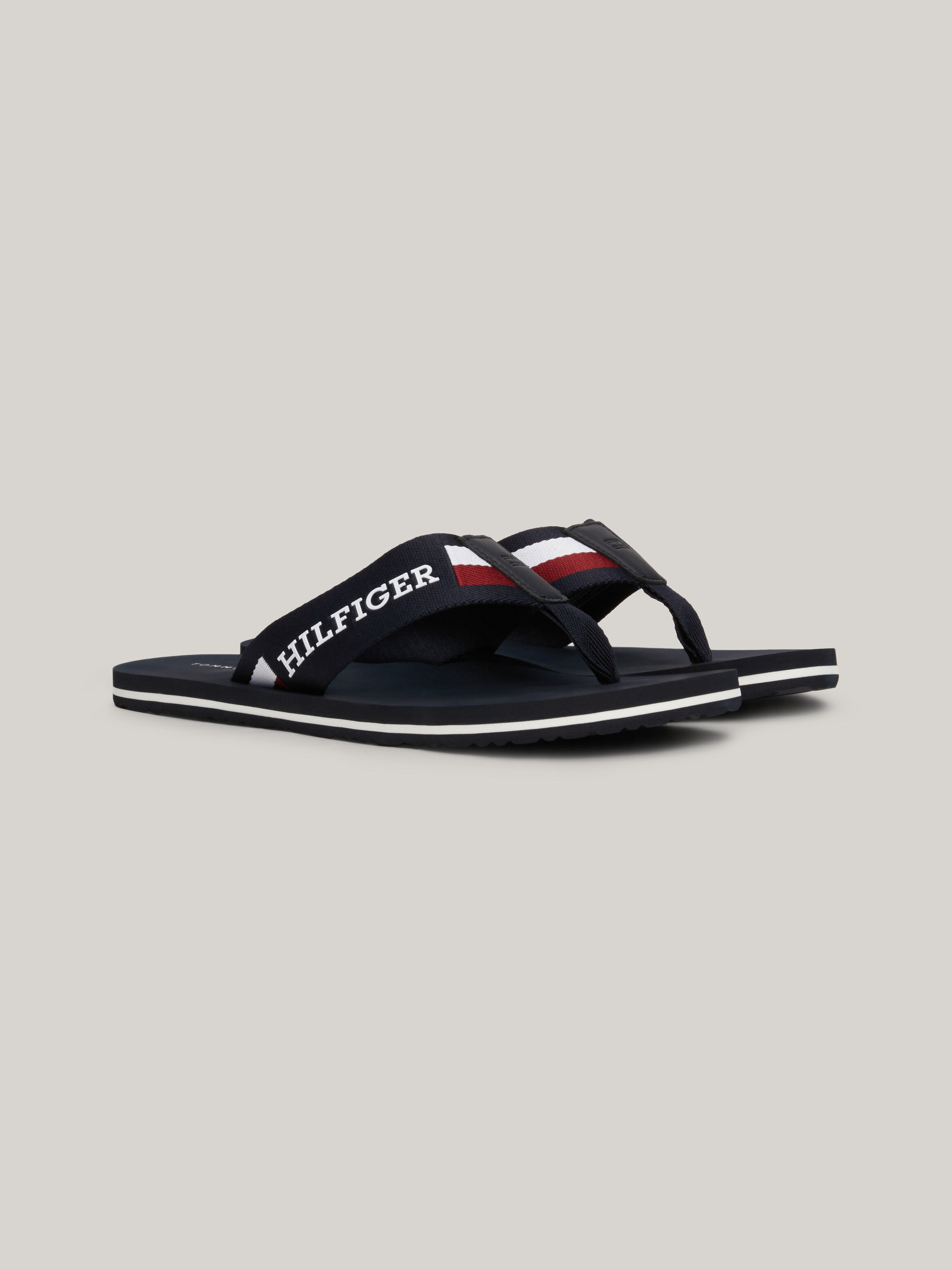 Red tommy hilfiger discount slides