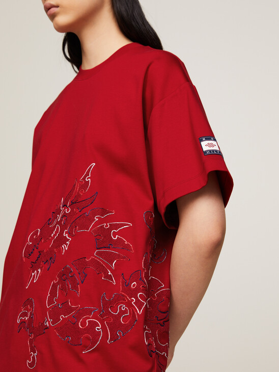 Tommy x CLOT Dual Gender Dragon Motif T-Shirt