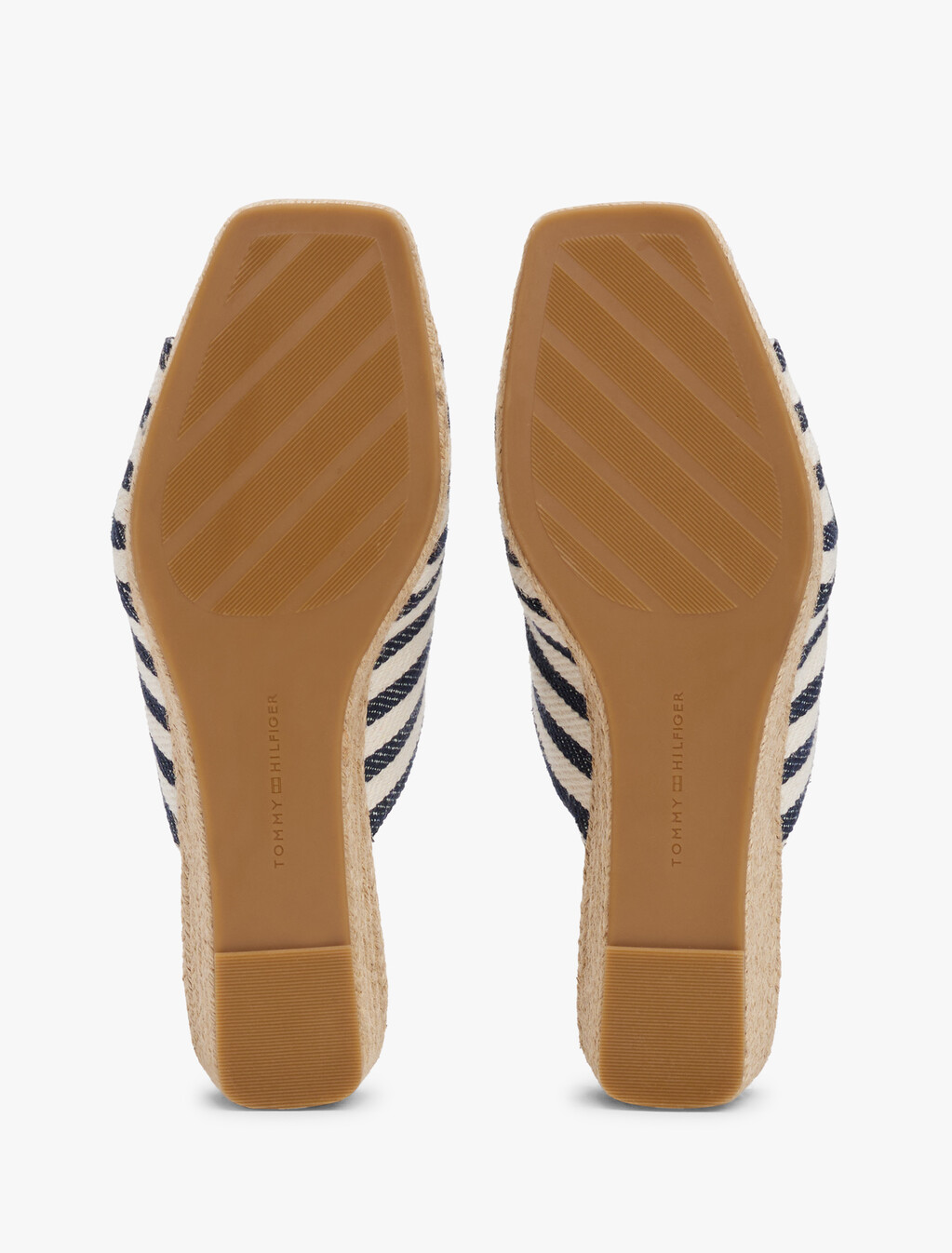 Stripe Espadrille Wedge Mules, Space Blue Itacha Stripes, hi-res