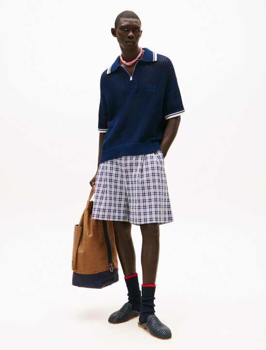 The Runway Collection Regular Mesh Polo Shirt