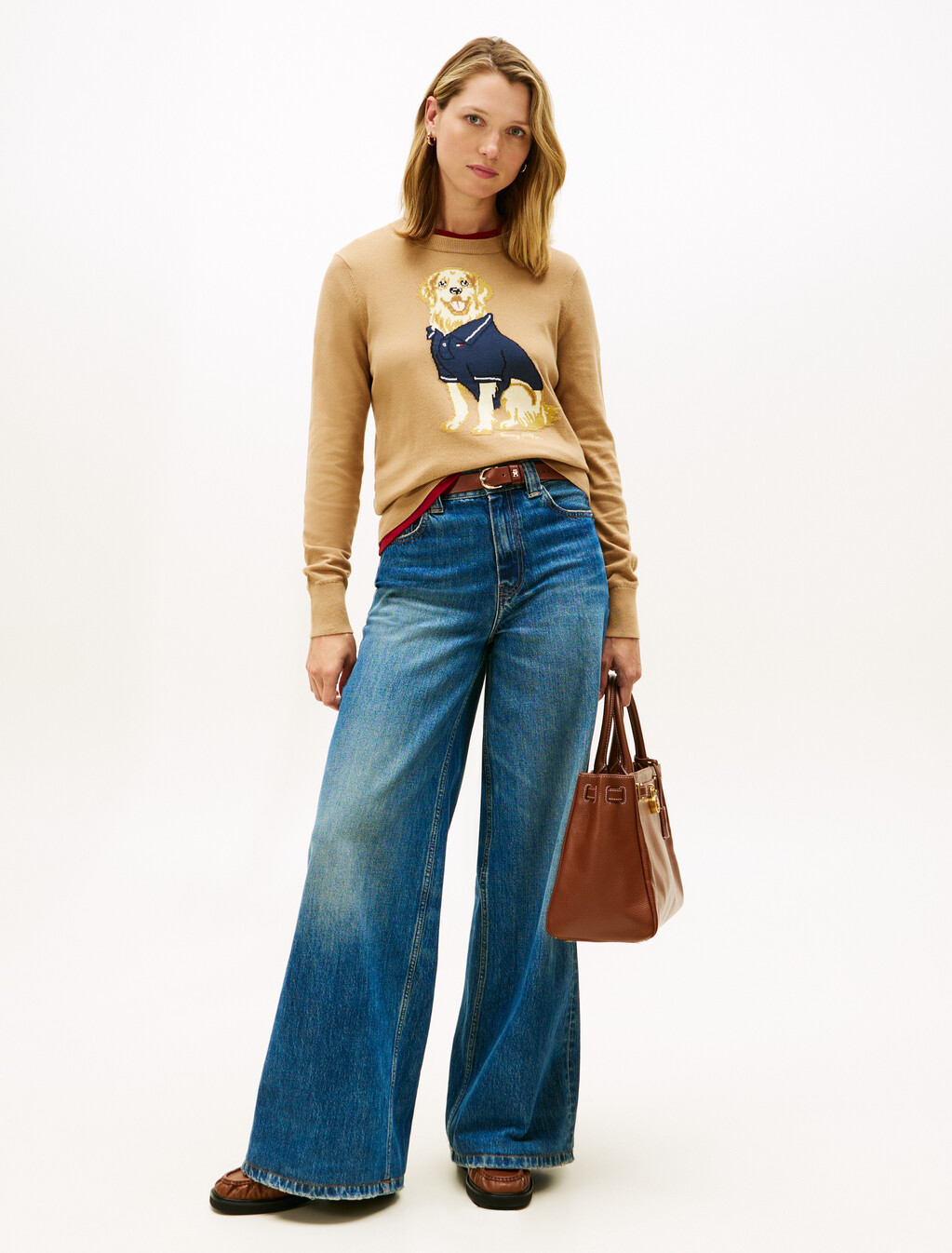Hilfiger Dog Intarsia Sweater, Safari Canvas, hi-res
