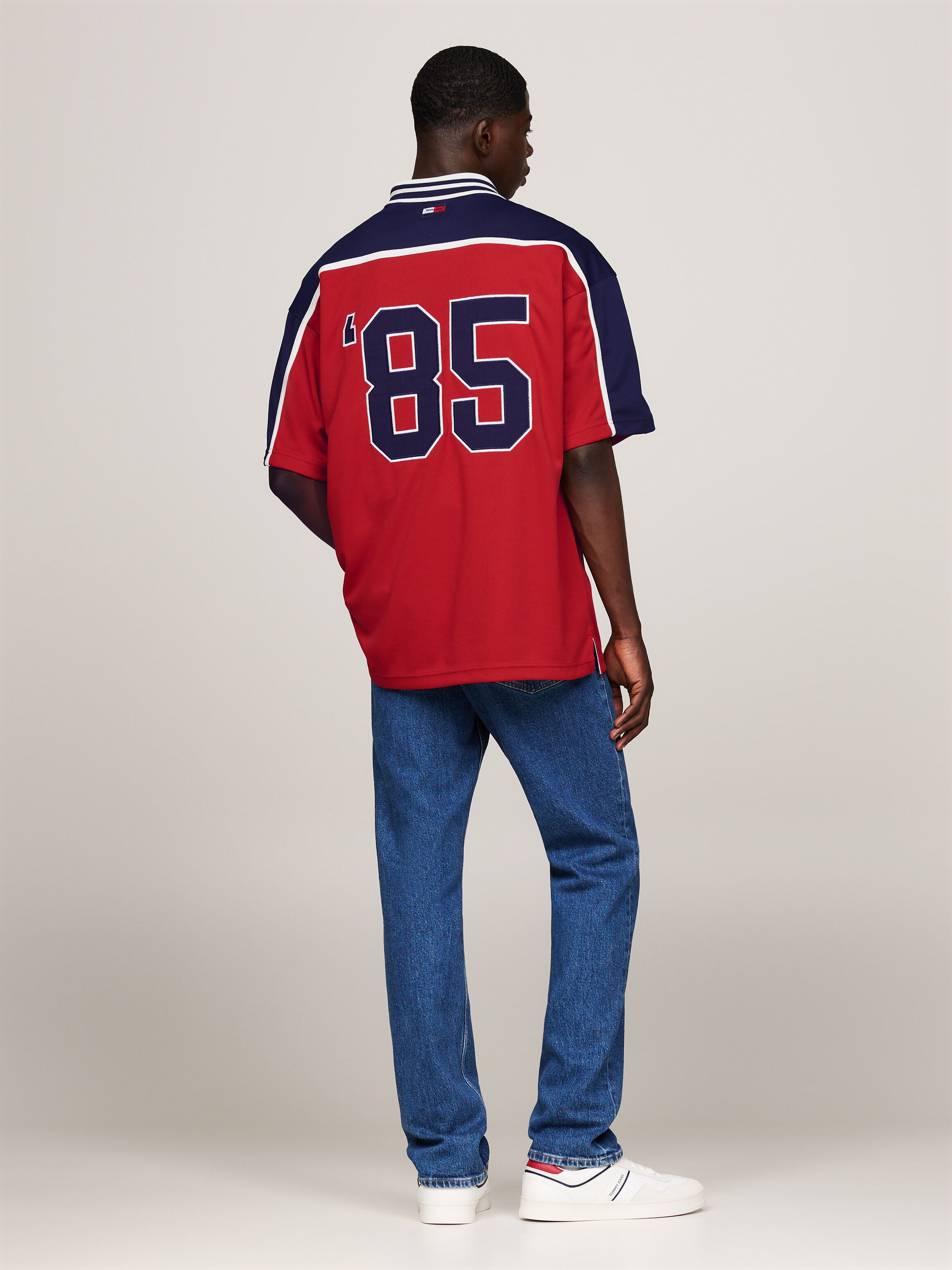 Tommy Hilfiger Dual Gender Colour Blocked Logo Polo in Sweet Cayenne