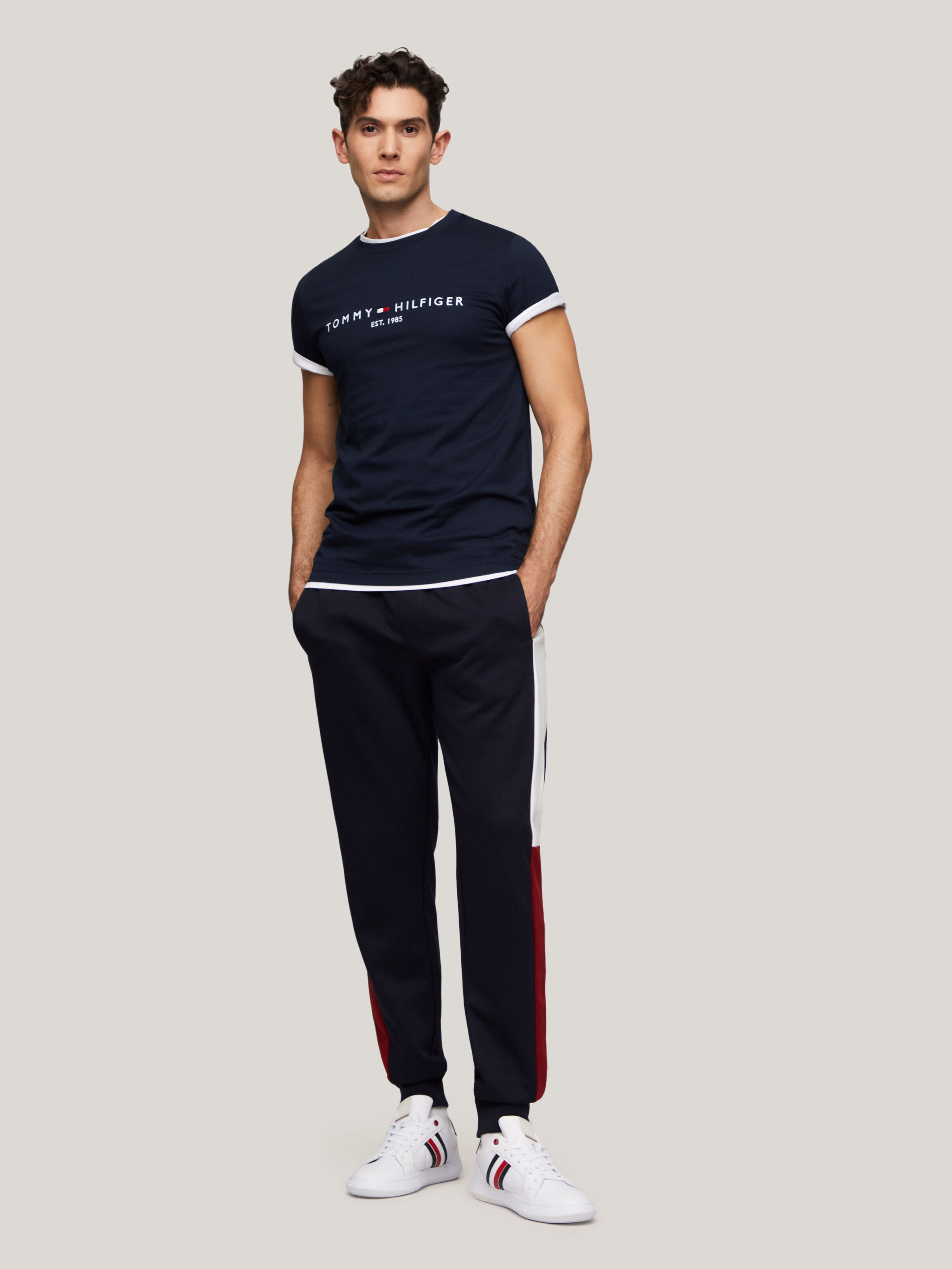Tommy Hilfiger Core Tommy Logo T Shirt in Desert Sky
