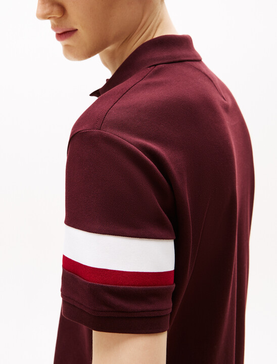 Color Tape Sleeve Polo