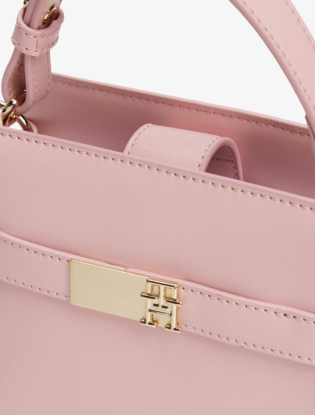 Heritage TH Monogram Crossbody Satchel, Foggy Pink, hi-res