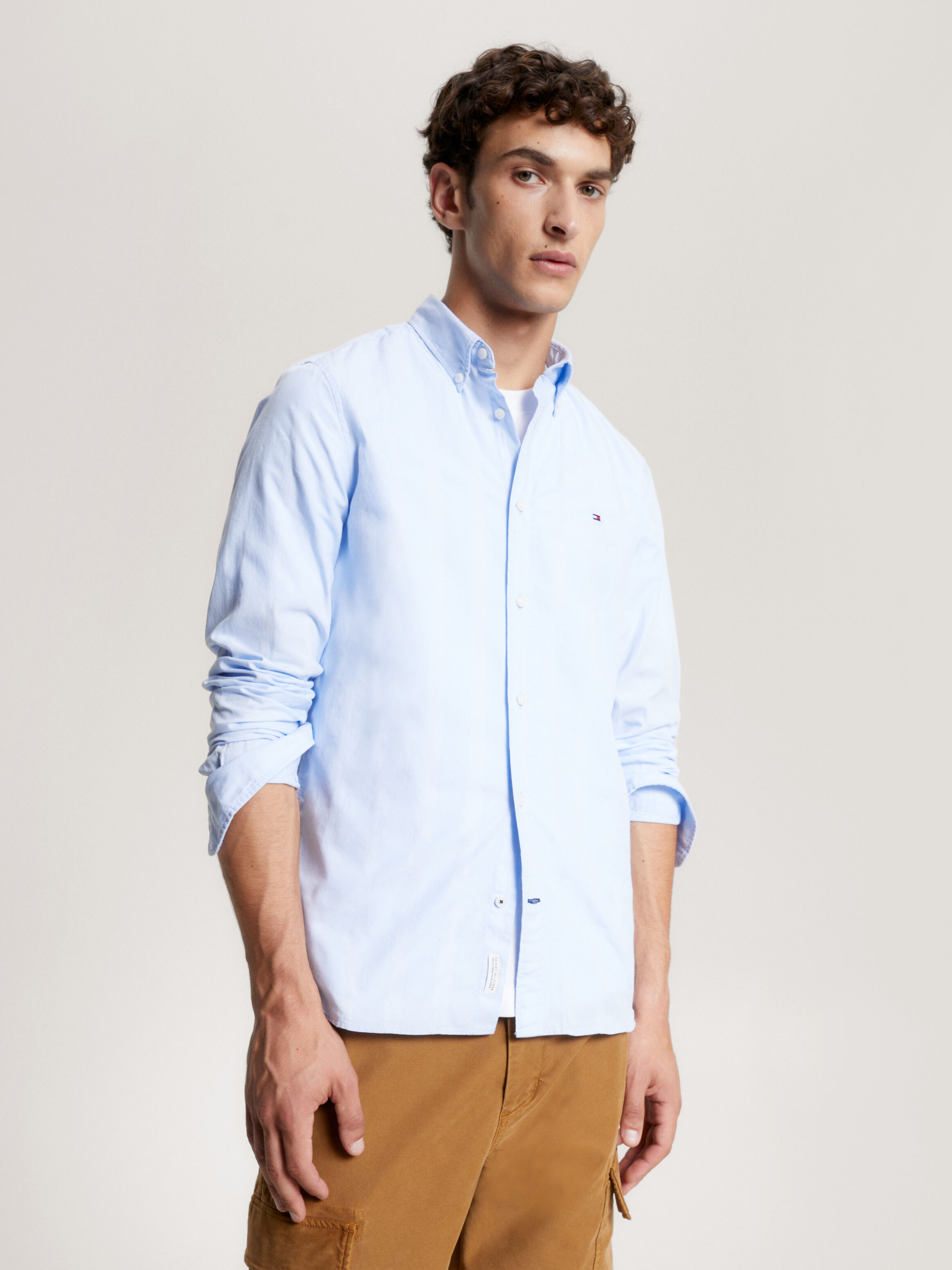 Tommy hilfiger slim fit oxford sales shirt