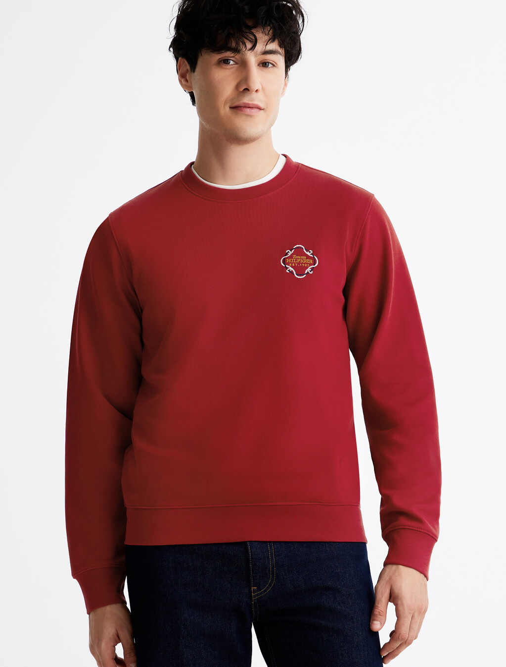 Rope Logo Interlock Sweatshirt, Arizona Red, hi-res