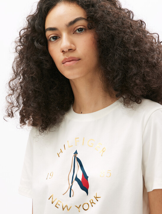 Motion Flag Print T-Shirt