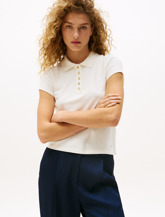 Golden Button Slim Polo
